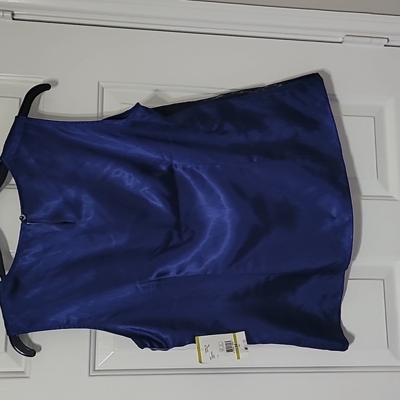 Jones Wear Lace Sleeveless Top Size 14 Royal Blue - Picture 2 of 7